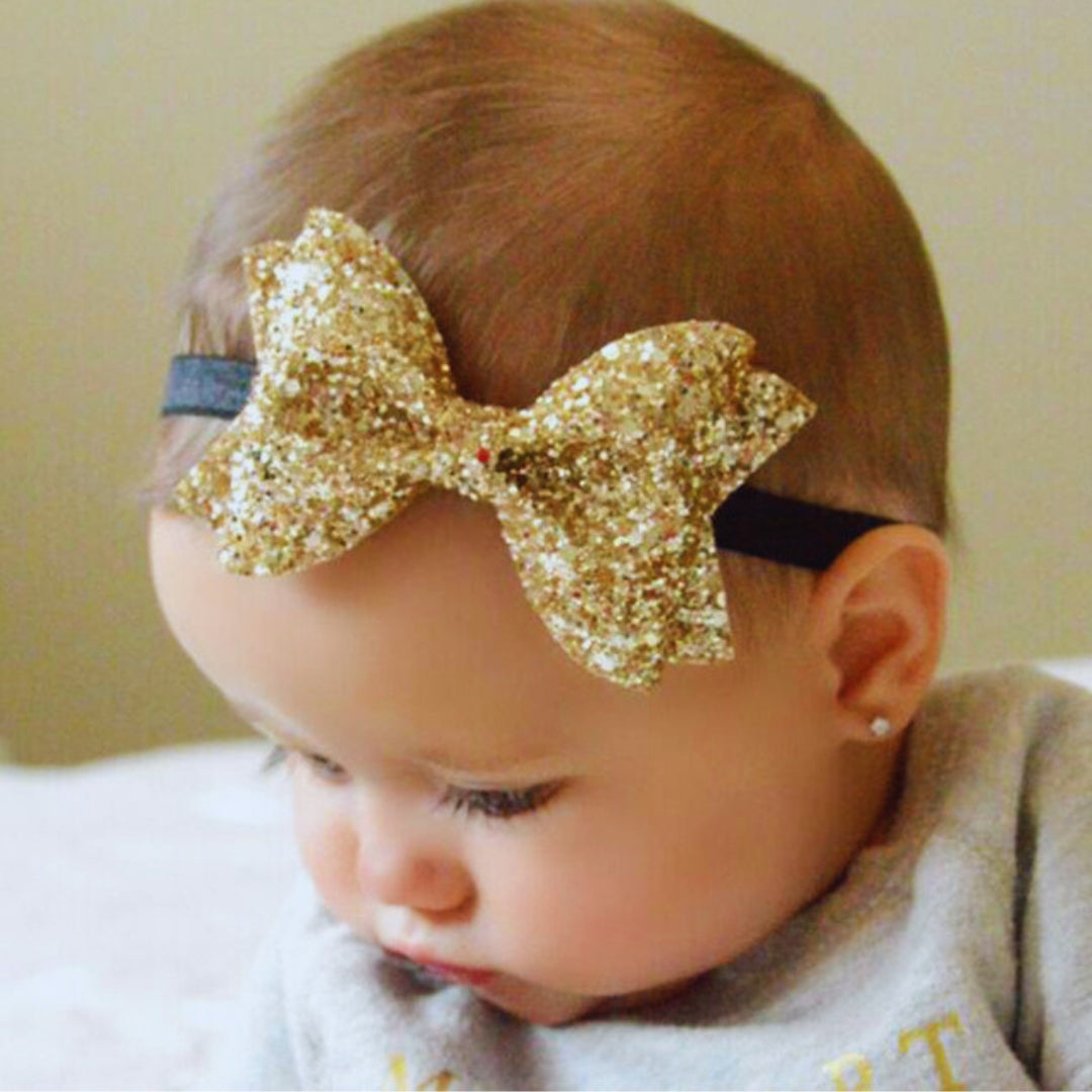 Baby Girl Golden Tie Head Bands