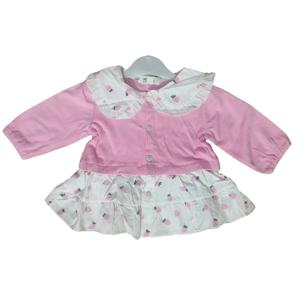 Pink Strawberry frock baby girl