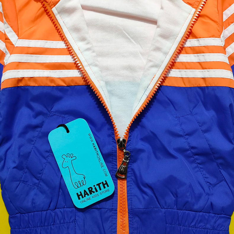 Orange Blue Winter Wind proof upper jacket for kids